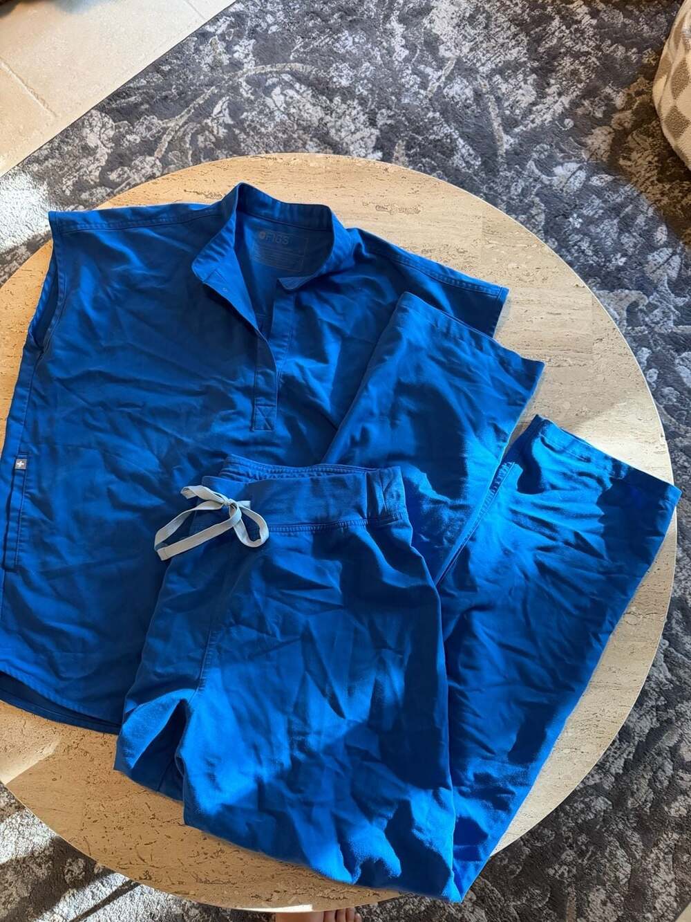 FIGS Technical Collection Royal Blue Scrub Set (Top and Pants)